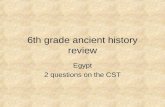6th grade ancient history review Egypt 2 questions on the CST.