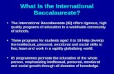 What is the International Baccalaureate? The International Baccalaureate (IB) offers rigorous, high quality programs of education to a worldwide community.