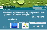Towards synthesizing regional and global carbon budgets - the RECCAP context Christoph Heinze.
