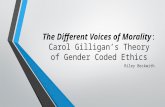 The Different Voices of Morality: Carol Gilligan’s Theory of Gender Coded Ethics Riley Beckwith.