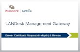 Broker Certificate Request (in-depth) & Review LANDesk Management Gateway.