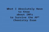 What I Absolutely Have to Know about IMFs to Survive the AP* Chemistry Exam.