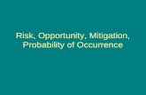 Risk, Opportunity, Mitigation, Probability of Occurrence.