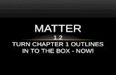 MATTER 1.2 TURN CHAPTER 1 OUTLINES IN TO THE BOX - NOW!