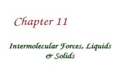 Intermolecular Forces, Liquids & Solids Chapter 11.