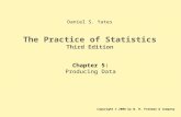 The Practice of Statistics Third Edition Chapter 5: Producing Data Copyright © 2008 by W. H. Freeman & Company Daniel S. Yates.