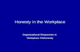 Honesty in the Workplace Organizational Responses to Workplace Dishonesty.