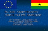 1 EU-GOG STAKEHOLDERS’ CONSULTATIVE WORKSHOP 10 TH EUROPEAN DEVELOPMENT FUND COUNTRY STRATEGY PAPER/NATIONAL INDICATIVE PROGRAMME SEPTEMBER, 2006 ACCRA.