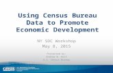 Using Census Bureau Data to Promote Economic Development NY SDC Workshop May 8, 2015 Presented by: Andrew W. Hait U.S. Census Bureau.