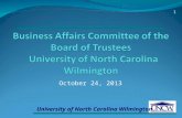 University of North Carolina Wilmington October 24, 2013 1.