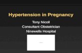 Hypertension in Pregnancy Tony Nicoll Consultant Obstetrician Ninewells Hospital.