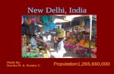New Delhi, India Made By: Danika M. & Brooke C. Population1,265,660,000.