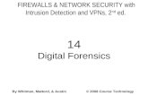 FIREWALLS & NETWORK SECURITY with Intrusion Detection and VPNs, 2 nd ed. 14 Digital Forensics By Whitman, Mattord, & Austin© 2008 Course Technology.