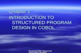 Structured COBOL Programming, Stern & Stern, 9th edition Chapter 1 INTRODUCTION TO STRUCTURED PROGRAM DESIGN IN COBOL.