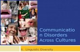 COMMUNICATION DISORDERS ACROSS CULTURES II. Linguistic Diversity.