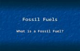 Fossil Fuels What is a Fossil Fuel?. Fossil Fuels Energy sources formed from the remains of once living organisms. Energy sources formed from the remains.