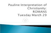 4:00 -4:35 Apocalyptic/Messianic interpretation: Galatians, ◦ Patte, Paul’s Faith and the Power of the Gospel, 1-85 (especially 31-85 on Galatians)