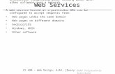 SUNY Polytechnic Institute CS 490 – Web Design, AJAX, jQuery Web Services A web service is a software system that supports interaction (requesting data,
