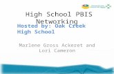 High School PBIS Networking Marlene Gross Ackeret and Lori Cameron Hosted by: Oak Creek High School.