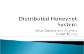 Data Capture and Analysis C-DAC Mohali. Overview  Honeynet/Honeypot Technology ◦ Honeypot/Honeynet Backgroud ◦ Type of Honeypots ◦ Deployment of Honeypots.