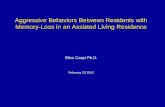 Aggressive Behaviors Between Residents with Memory-Loss in an Assisted Living Residence Eilon Caspi Ph.D. February 22 2012.