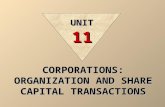 CORPORATIONS: ORGANIZATION AND SHARE CAPITAL TRANSACTIONS UNIT 11.