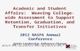 Academic and Student Affairs: Weaving College-wide Assessment to Support Retention, Graduation, and Transfer Initiatives 2012 NASPA Annual Conference Ignite.