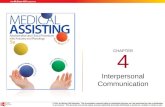 CHAPTER 4 Interpersonal Communication Learning Outcomes 4.1 Identify elements and types of communication. 4.2 Relate communication to human behavior.