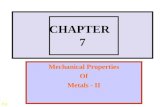 CHAPTER 7 Mechanical Properties Of Metals - II 7-1.