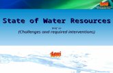 State of Water Resources Brief on (Challenges and required interventions)