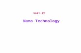 Nano Technology Unit-IV. SIZE A meter is about the distance from the tip of your nose to the end of your hand (1 meter = 3.28 feet). Millimeter- One.
