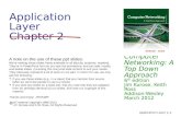 Application Layer 2-1 Application Layer Chapter 2 Computer Networking: A Top Down Approach 6 th edition Jim Kurose, Keith Ross Addison-Wesley March 2012.