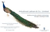 Arbuthnot Latham & Co., Limited Building mutually profitable relationships through a meeting of minds Preparing for FSA Visits and what to do in between.