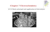 Chapter 7 Electrochemistry §7.12 Basic principal and application of electrolysis.