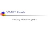 SMART Goals Setting effective goals A goal is a target. What is a Goal?