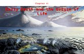 Chapter 4: Early Earth and the Origin of Life. Some major episodes in the history of life.