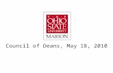 Council of Deans, May 18, 2010. Ohio State Marion in a Buckeye Nutshell Other Regional Campuses Ohio State Marion? What Evie presented about YES Ohio.