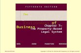 7-1 Chapter 7— The Property-Based Legal System REED SHEDD PAGNATTARO MOREHEAD F I F T E E N T H E D I T I O N McGraw-Hill/Irwin Copyright © 2010 by The.