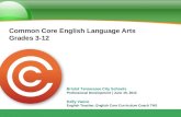Bristol Tennessee City Schools Professional Development | June 19, 2012 Kelly Vance English Teacher, English Core Curriculum Coach THS Common Core English.