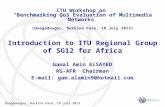 Ouagadougou, Burkina Faso, 18 July 2013 Introduction to ITU Regional Group of SG12 for Africa Gamal Amin ELSAYED RG-AFR Chairman E-mail: gam.alamin9@hotmail.com.