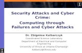 Security Attacks and Cyber Crime: Computing through Failures and Cyber Attacks Dr. Zbigniew Kalbarczyk Coordinated Science Laboratory Department of Electrical.