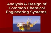 Analysis & Design of Common Chemical Engineering Systems.