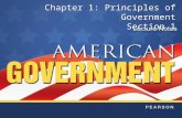 Chapter 1: Principles of Government Section 1. Copyright © Pearson Education, Inc.Slide 2 Chapter 1, Section 1 Objectives 1.Define government and the.