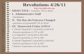 Revolutions 4/26/11  OBJECTIVE: Examine “Fit to Rule”. I. Administrative Stuff -Attendance II. The Day the Universe Changed -questions.