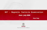 NDT – Magnetic Particle Examination Date : July 2008 Peter Yang.