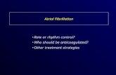 Atrial Fibrillation Rate or rhythm control? Who should be anticoagulated? Other treatment strategies.