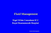 Fluid Management Nigel White Consultant ICU Royal Bournemouth Hospital Advanced fluid management.