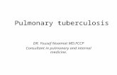 Pulmonary tuberculosis DR. Yousef Noaimat MD.FCCP Consultant in pulmonary and internal medicine.