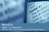 Moodle What is Moodle? (Modular Object Oriented Distant Learning Environment)
