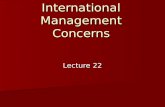 International Management Concerns Lecture 22. Global Differences Average paid vacation days per year Average paid vacation days per year Paid vacation.